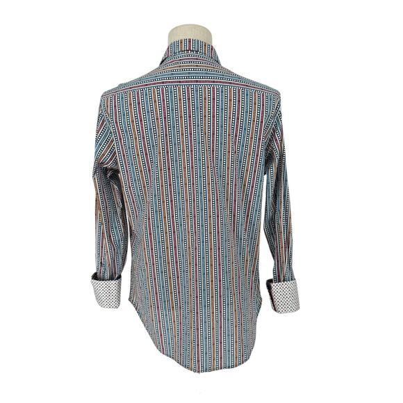 Robert Graham Woven Button Front Long Sleeve Shirt Final Edit Movie Film Print M - Picture 2 of 10